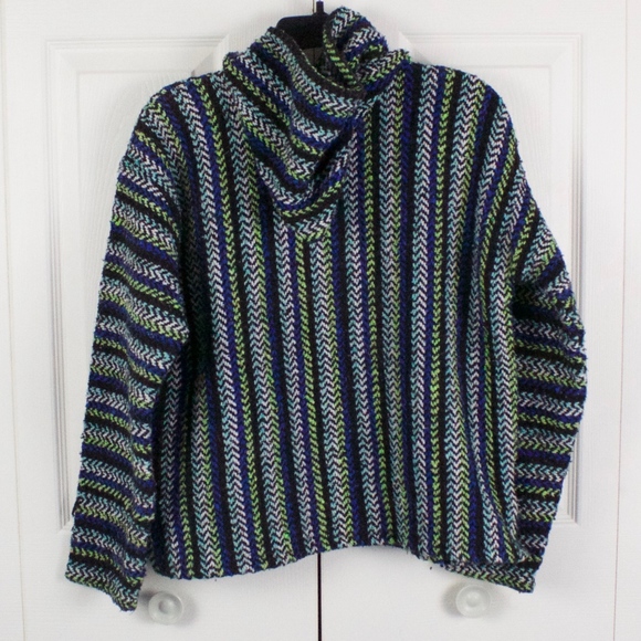 Baja Joe Hippie Drug Rug Pull Over Size S - Picture 7 of 8